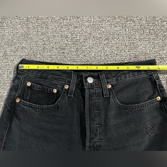 LEVI’S 501 Skinny Denim Jeans - Size 26 - Colour Black Stick - Picture 9 of 12